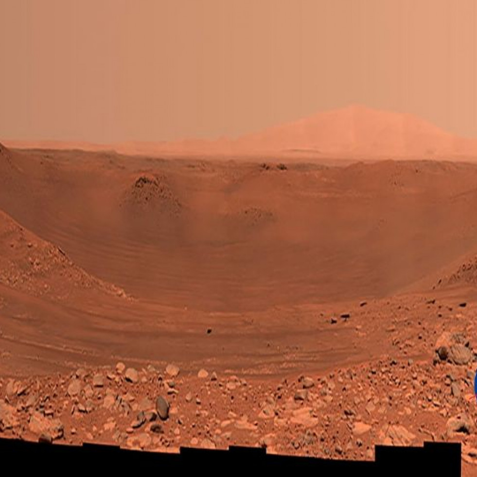 La NASA muestra un impresionante cráter en Marte Foto