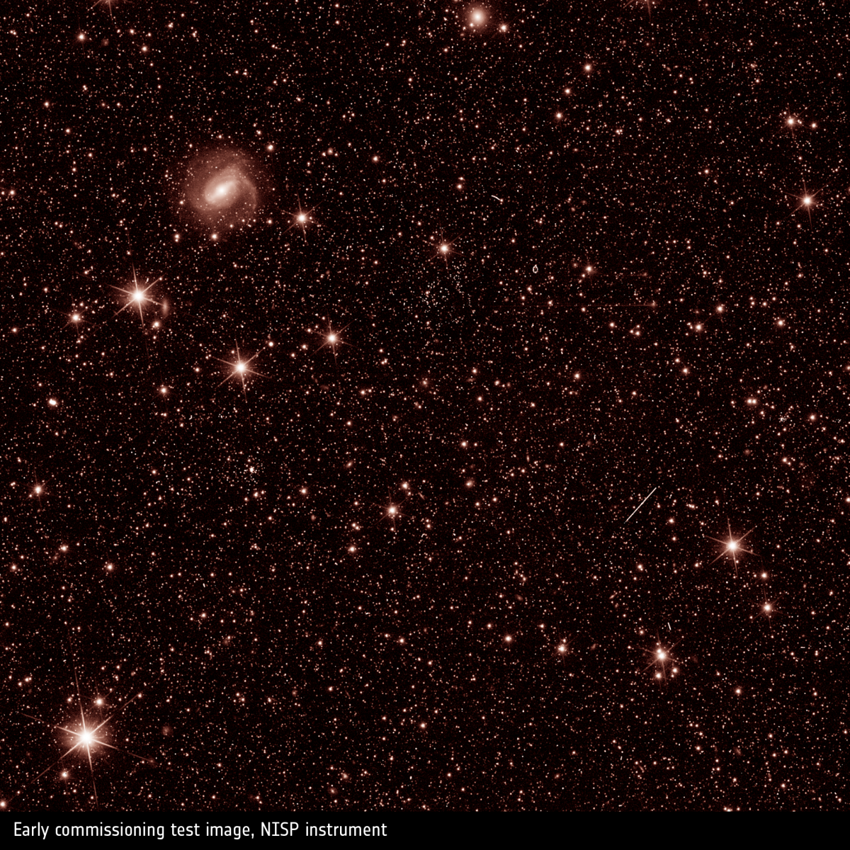 Early commissioning test image NISP instrument