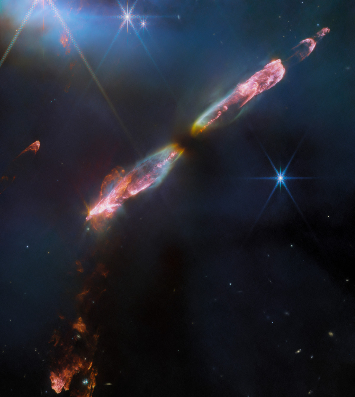 Webb snaps supersonic outflow of young star