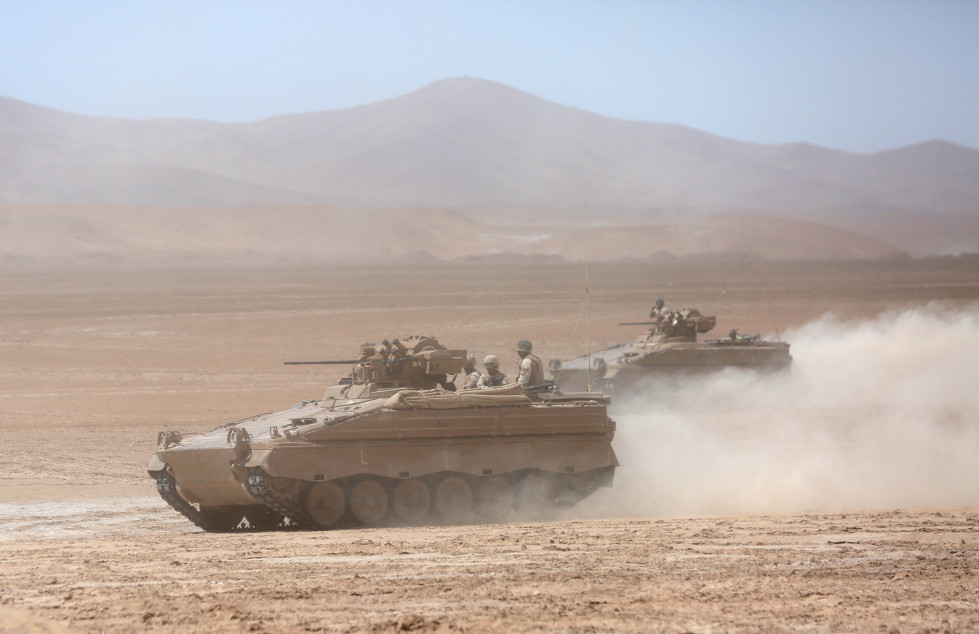El Ejército de Chile capacita en el Cecombac a sus tripulaciones de carros Marder 1A3