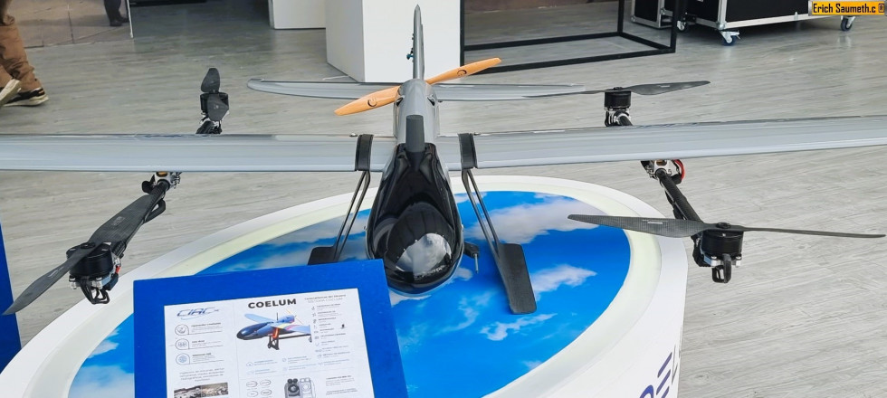 La CIAC colombiana exhibe en la feria F-AIR 2025 la nueva versión VTOL del dron Coelum