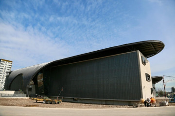 Obras de construcción del edificio del Centro Espacial Nacional en la base aérea Cerrillos Firma Ministerio de Defensa Nacional de Chile 002